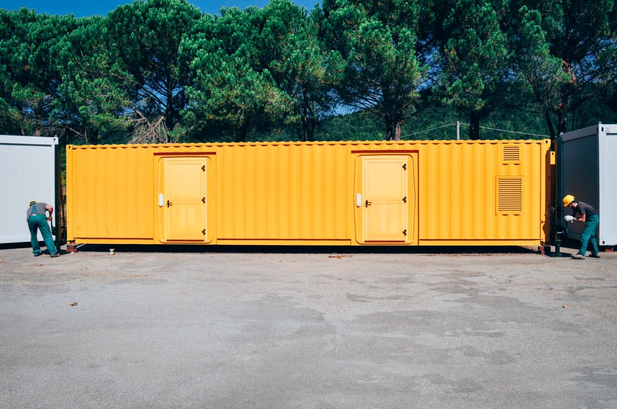 sistema di sollevamento container manuale